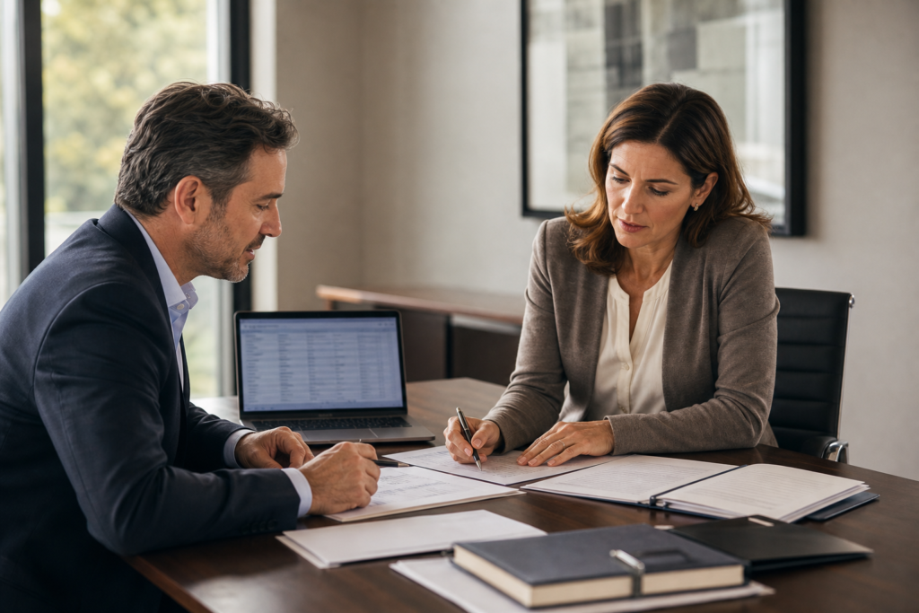 Healthcare DIP financing advisor reviewing 13-week budget and receivables schedule