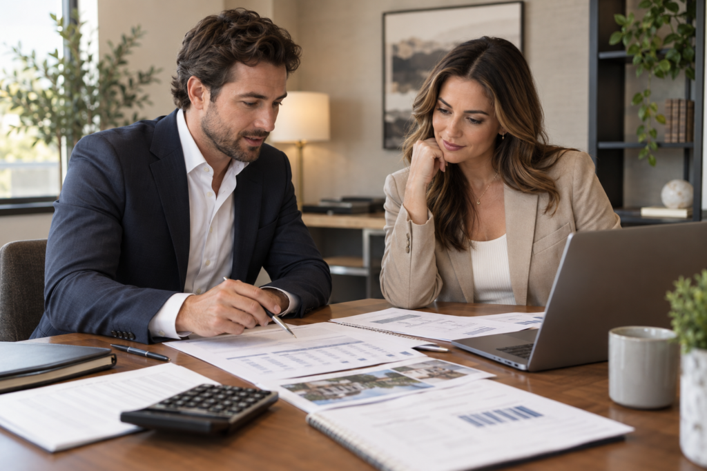 DSCR cash-out refinance package reviewed by commercial real estate borrower and advisor
